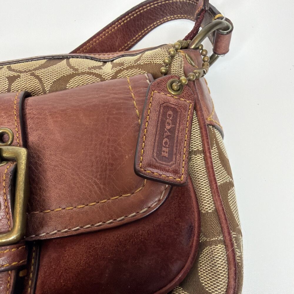 VTG Y2K Coach Special Edition 2004 Fall Mini Bag Burgundy Leather With Wallet - Picture 9 of 16